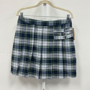 NWT French Toast Plaid Pleated Skort School Uniform Buckle Academia Women's 8